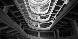 Fiat Werk in Lingotto, spiralförmige Rampe der fünfgeschossigen Fabrik